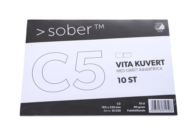 Kuvert C5 10-p Fukthäftande