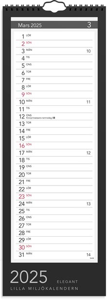 Väggkalender 2025 Lilla Miljökalendern Elegant